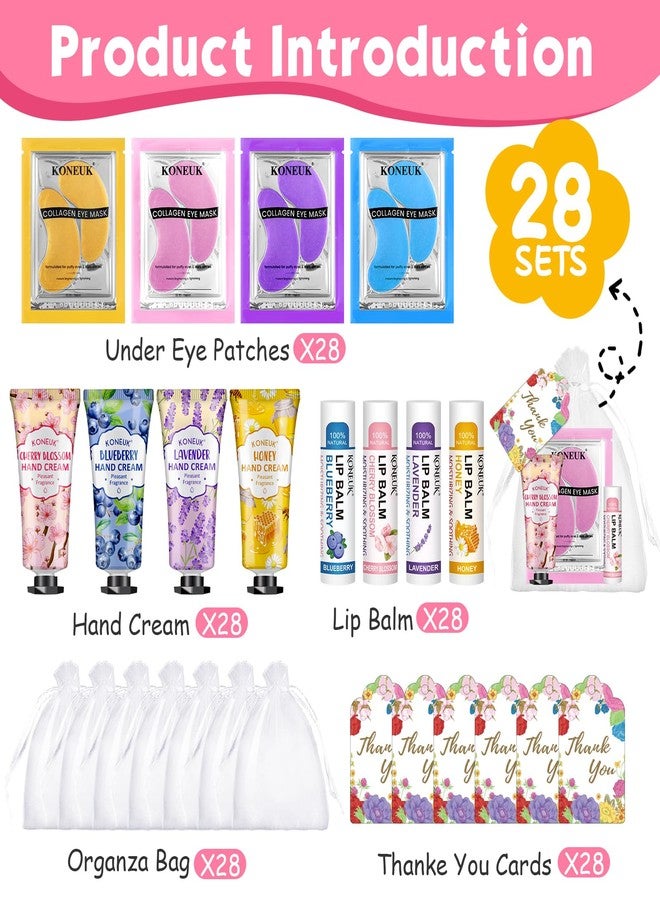 KONEUK 84 Pcs Bulk Gifts for Women,Teengirls, Under Eye Patches, Hand Creams & Lip Balms, Spa Party Supplies, Party Favors for Bridal Wedding, Baby Shower, Sleepover Party, Christmas Stocking Stuffers - Image 2